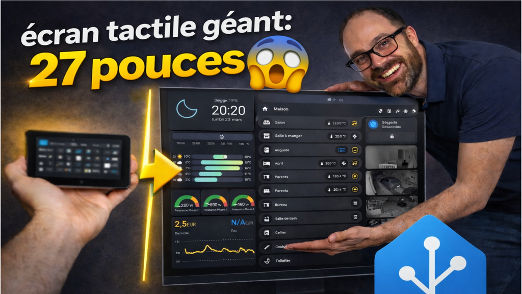 Image de : Dashboard Home Assistant sur écran tactile 27” : enfin lisible et utile au quotidien