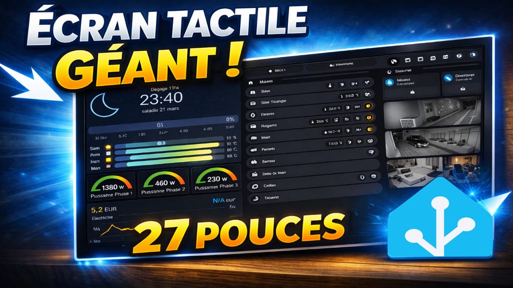 Image de : Dashboard Home Assistant sur écran tactile 27” : enfin lisible et utile au quotidien